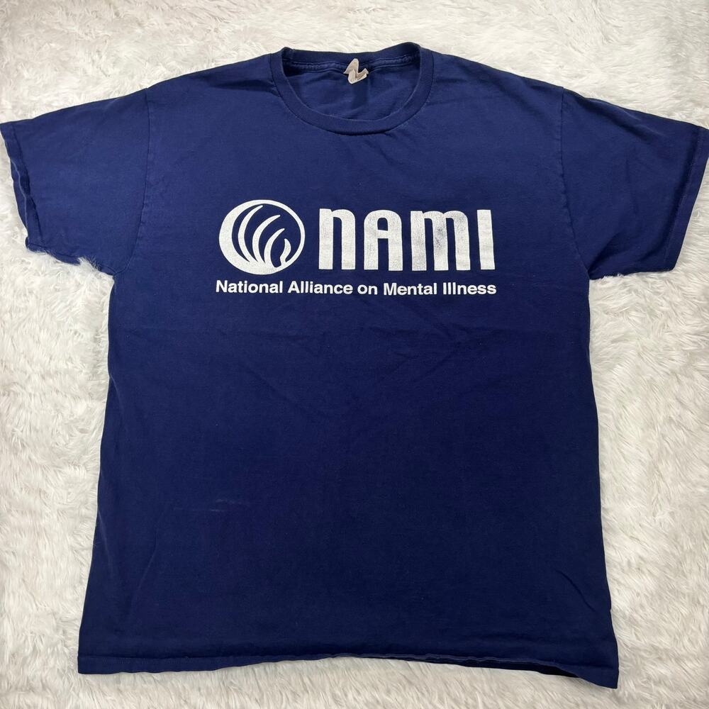 NAMI National Alliance on Mental Illness T Shirt Size M Blue Advocacy Tee